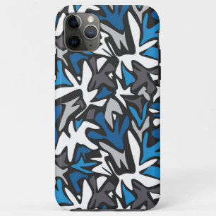 abstract, geometrisch, patroon-, zwart- en blauwe Case-Mate iPhone case