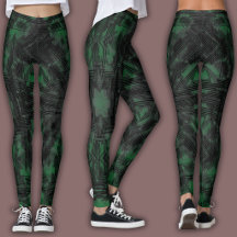 Abstract geometrisch patroon | Zwart en diep groen