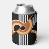 Abstract geometrisch patroon, zwart illustra blikjeskoeler (Blikje Voorkant)