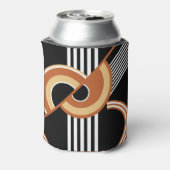 Abstract geometrisch patroon, zwart illustra blikjeskoeler (Blikje Achterkant)