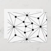 Abstract geometrisch patroon - zwart-wit. aankondigingskaart (Voorkant / Achterkant)