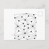 Abstract geometrisch patroon - zwart-wit. aankondigingskaart (Achterkant)