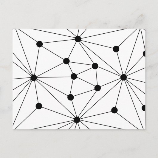 Abstract geometrisch patroon - zwart-wit. aankondigingskaart (Voorkant)