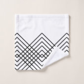 Abstract geometrisch patroon - zwart-wit. bad handdoek (Wasdoekje)