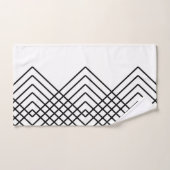 Abstract geometrisch patroon - zwart-wit. bad handdoek (Handdoek)
