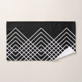 Abstract geometrisch patroon - zwart-wit. bad handdoek (Handdoek)