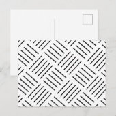 Abstract geometrisch patroon - zwart-wit. briefkaart (Voorkant / Achterkant)