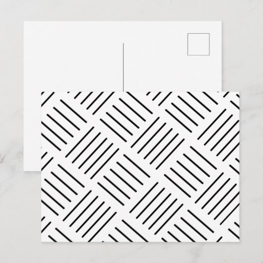 Abstract geometrisch patroon - zwart-wit. briefkaart (Voorkant / Achterkant)