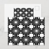 Abstract geometrisch patroon - zwart-wit. briefkaart (Voorkant / Achterkant)