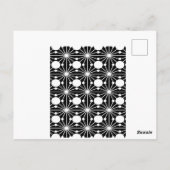 Abstract geometrisch patroon - zwart-wit. briefkaart (Achterkant)