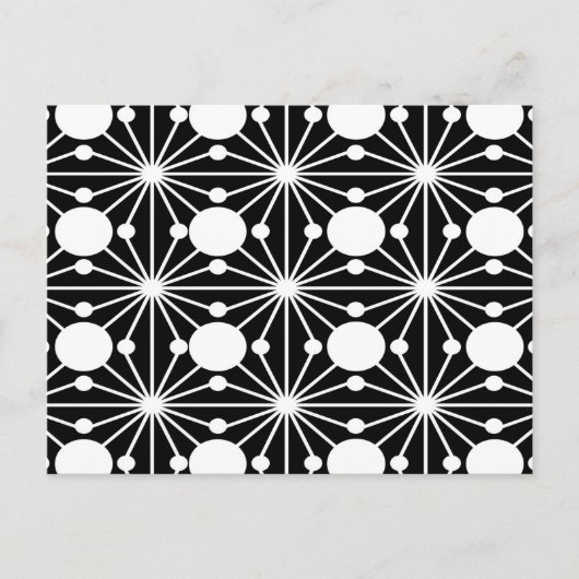 Abstract geometrisch patroon - zwart-wit. briefkaart (Voorkant)