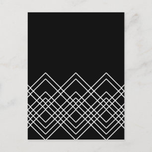 Abstract geometrisch patroon - zwart-wit. briefkaart