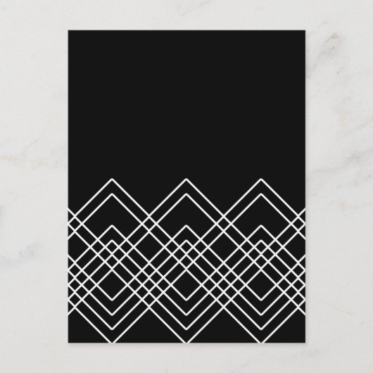 Abstract geometrisch patroon - zwart-wit. briefkaart (Voorkant)