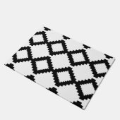 Abstract geometrisch patroon - zwart-wit. deurmat (Schuin)