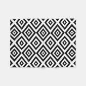 Abstract geometrisch patroon - zwart-wit. fleece deken (Voorkant (Horizontaal))