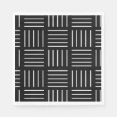 Abstract geometrisch patroon - zwart-wit. servet (Voorkant)