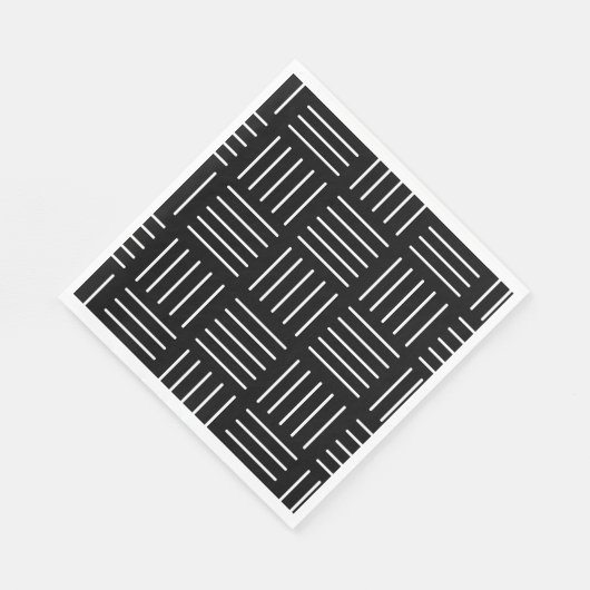 Abstract geometrisch patroon - zwart-wit. servet (Hoek)