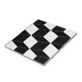Abstract geometrisch patroon - zwart-wit. tegeltje (Zijkant)