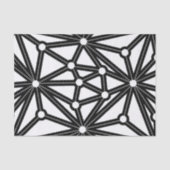 Abstract geometrisch patroon - zwart-wit. tissuepapier (Voorkant)