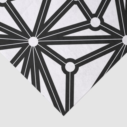 Abstract geometrisch patroon - zwart-wit. tissuepapier (Detail)