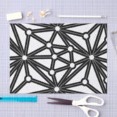 Abstract geometrisch patroon - zwart-wit. tissuepapier (Craft)