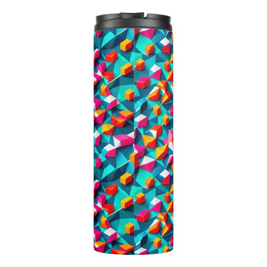 Abstract geometrisch patroonontwerp14 thermosbeker (Achterkant)