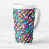 Abstract geometrisch patroonontwerp 14 - Latte Mok (Rechterhoek)