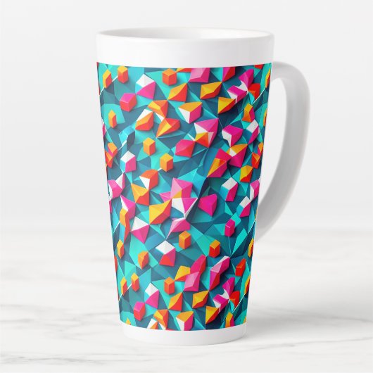 Abstract geometrisch patroonontwerp 14 - Latte Mok (Rechterhoek)