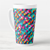Abstract geometrisch patroonontwerp 14 - Latte Mok (Linkerhoek)