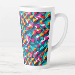 Abstract geometrisch patroonontwerp 14 - Latte Mok