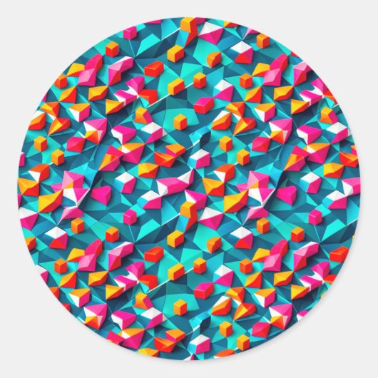 Abstract geometrisch patroonontwerp 14 - Sticker (Voorkant)