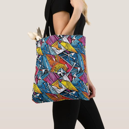 Abstract geometrisch patroonontwerp 21 - Canvas ta Tote Bag (Dichtbij)