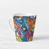 Abstract geometrisch patroonontwerp 21 - Latte Mok (Linkerhoek)