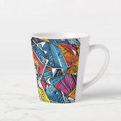 Abstract geometrisch patroonontwerp 21 - Latte Mok (Rechts)