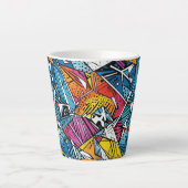 Abstract geometrisch patroonontwerp 21 - Latte Mok (Voorkant)
