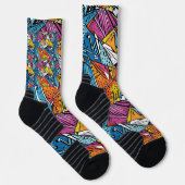 Abstract geometrisch patroonontwerp 21 - Sokken (Rechts)