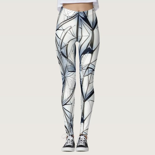 Abstract geometrisch patroonontwerp 27- Leggings (Voorkant)