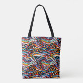 Abstract geometrisch patroonontwerp 36 - Canvas ta Tote Bag (Achterkant)