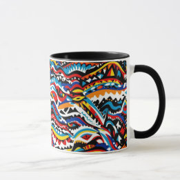 Abstract geometrisch patroonontwerp 36 - Koffie Mo Mok
