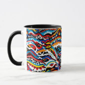 Abstract geometrisch patroonontwerp 36 - Koffie Mo Mok (Links)