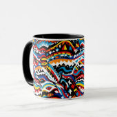 Abstract geometrisch patroonontwerp 36 - Koffie Mo Mok (Voorkant links)