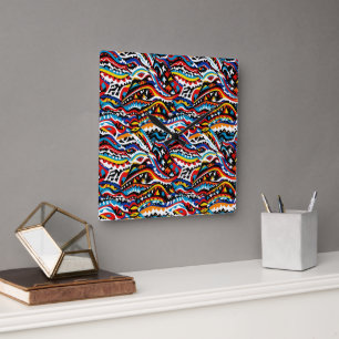 Abstract geometrisch patroonontwerp 36 - Wandklok