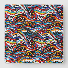 Abstract geometrisch patroonontwerp 36 - Wandklok