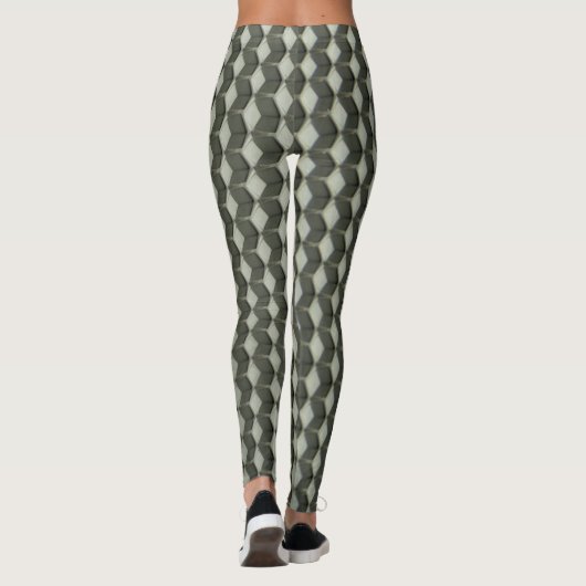 Abstract geometrisch patroonontwerp leggings (Achterkant)