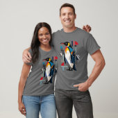 Abstract geometrisch pinguïn ontwerp t-shirt (Unisex)