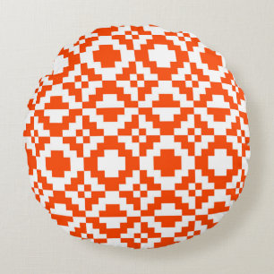 Abstract geometrisch pixelated naadloos patroon. M Rond Kussen