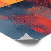 Abstract geometrisch portret poster (Hoek)