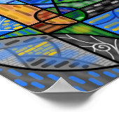 Abstract geometrisch Poster (Hoek)