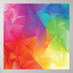 Abstract geometrisch regenboogPoster Poster
