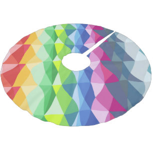 Abstract geometrisch regenboogprismapatroon kerstboom rok